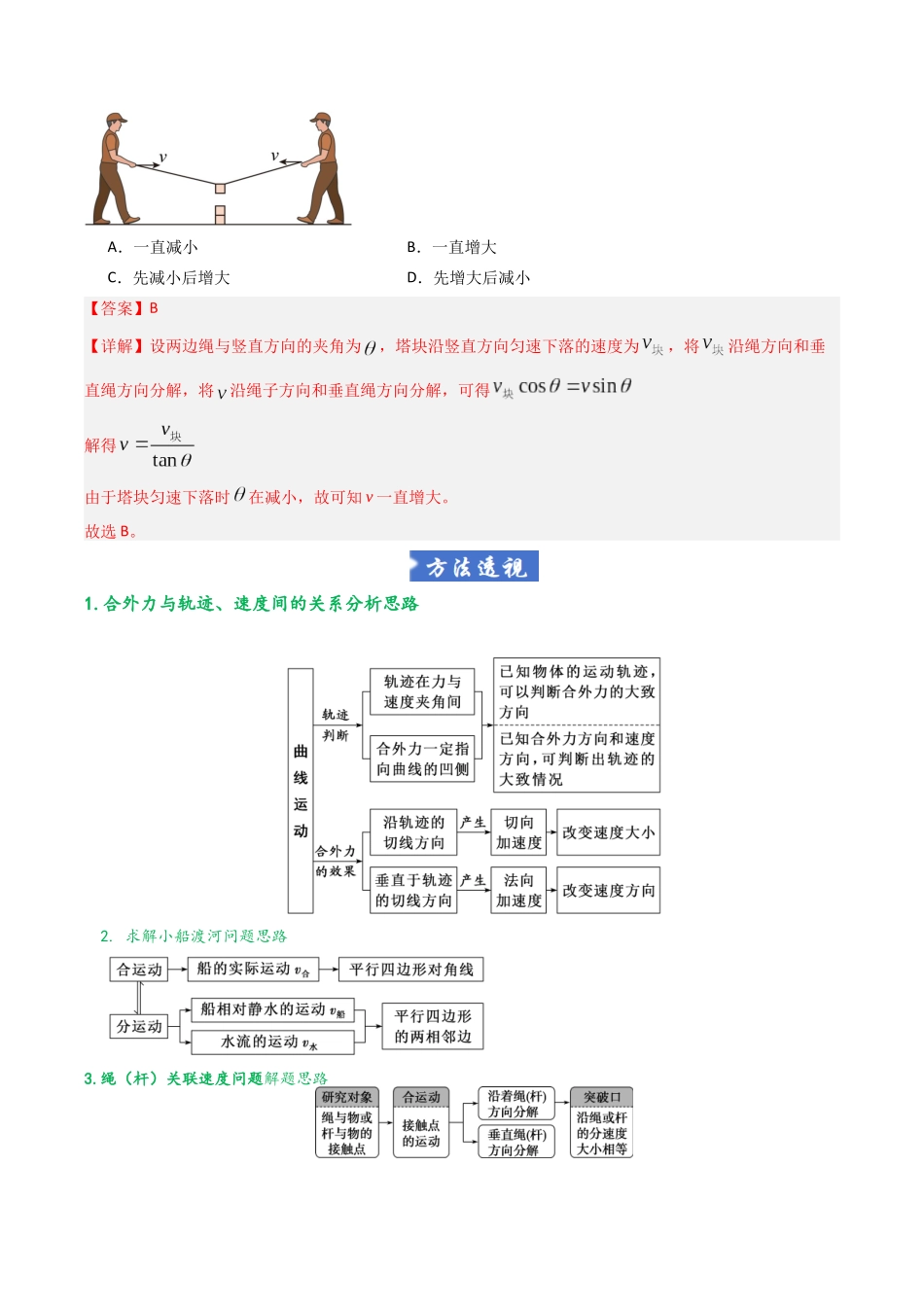 题型03 力与曲线运动（七大题型）（重难专练）（全国通用）（教师版）.docx_第3页