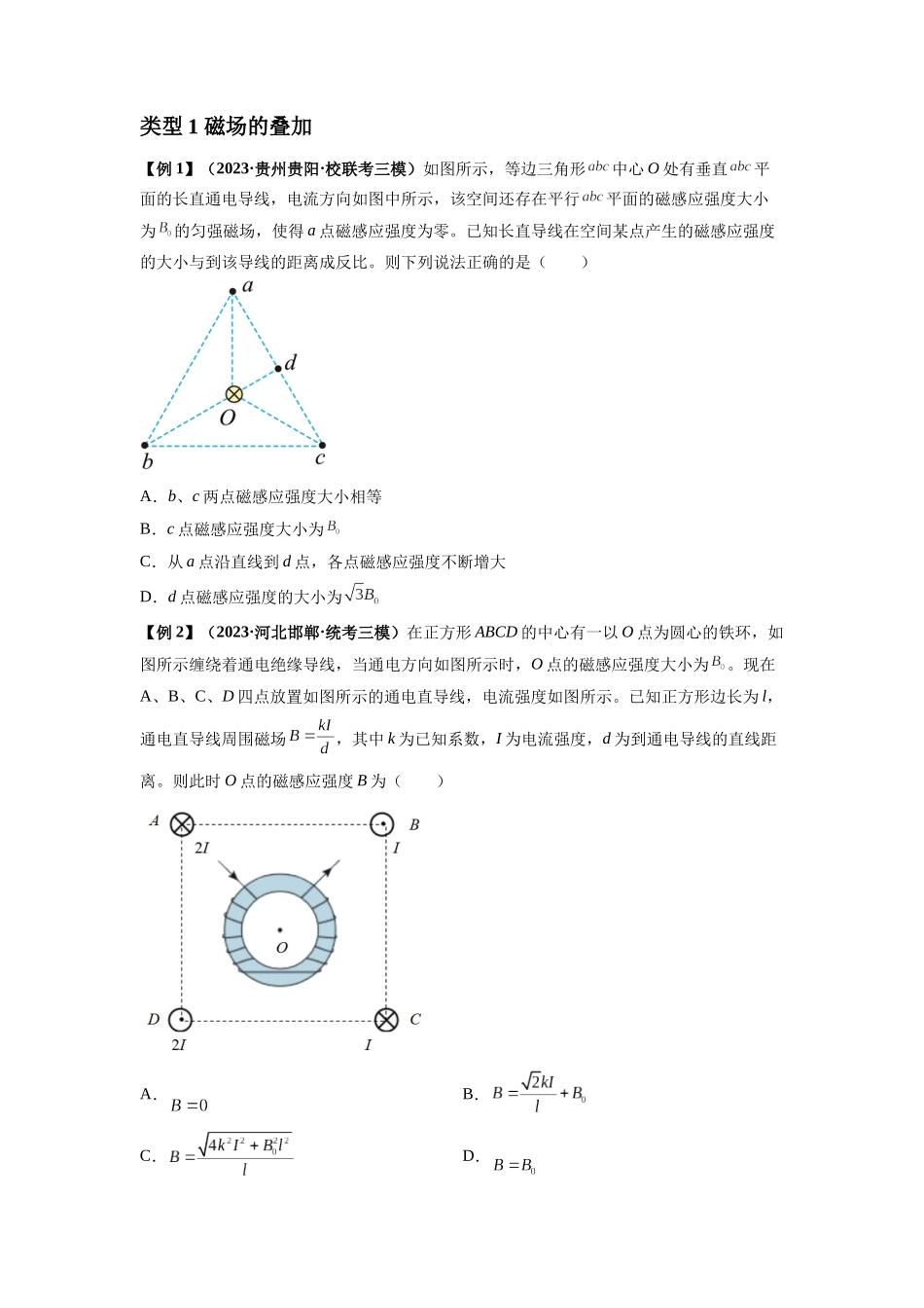专题24 磁场的基本性质(原卷版).docx_第2页