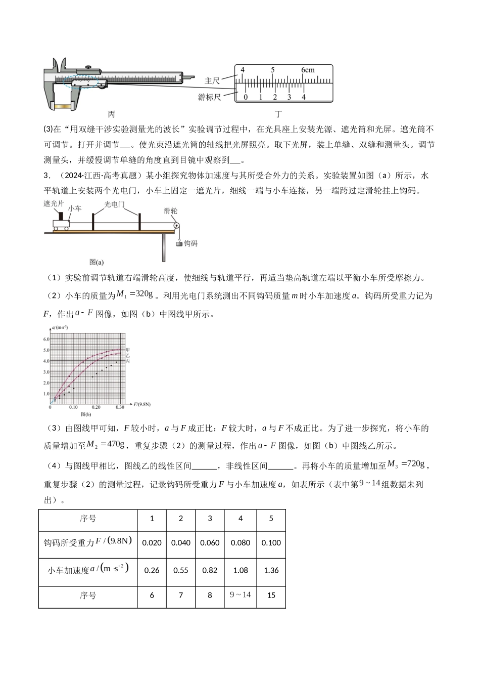 专题25 力学实验（二）-（全国通用）（原卷版）.docx_第3页