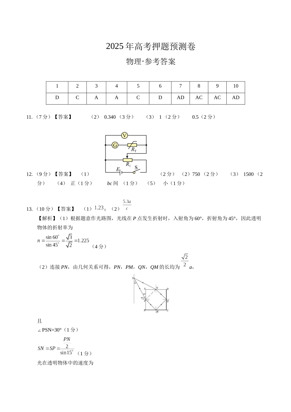 物理(湖南卷02)(参考答案).docx_第1页