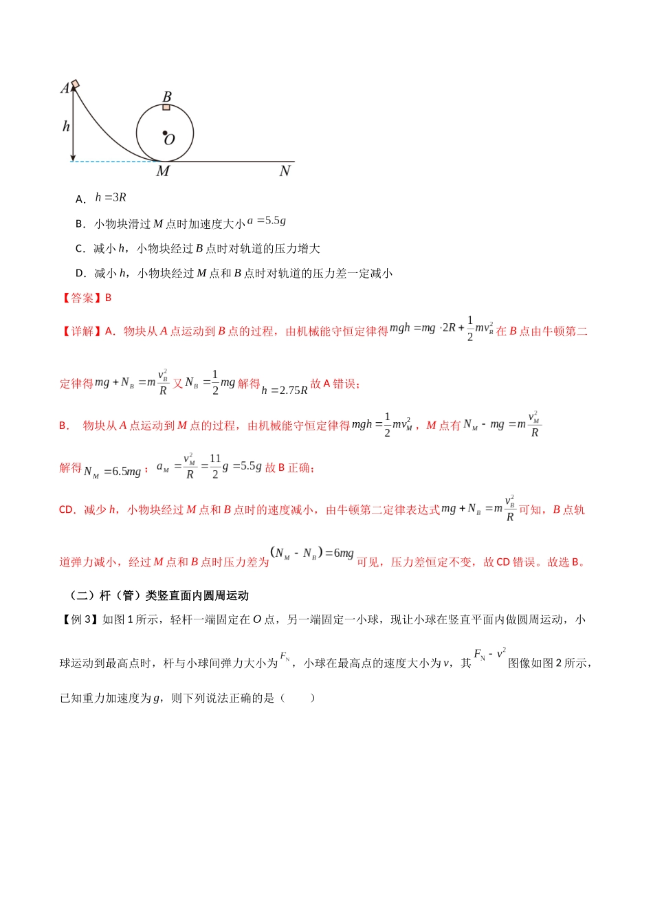 专题25 竖直面内的圆周运动(解析版).docx_第3页