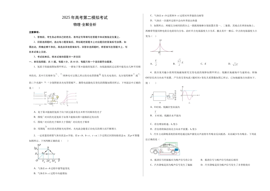 物理一(江苏卷)(考试版A3) .docx_第1页