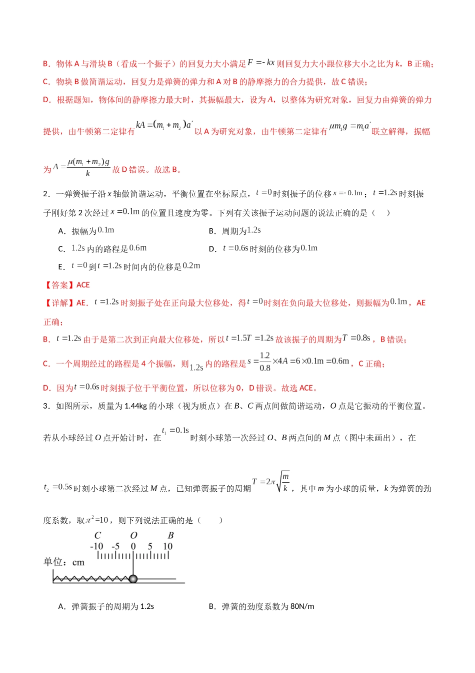 专题42 机械振动（解析版）.docx_第2页