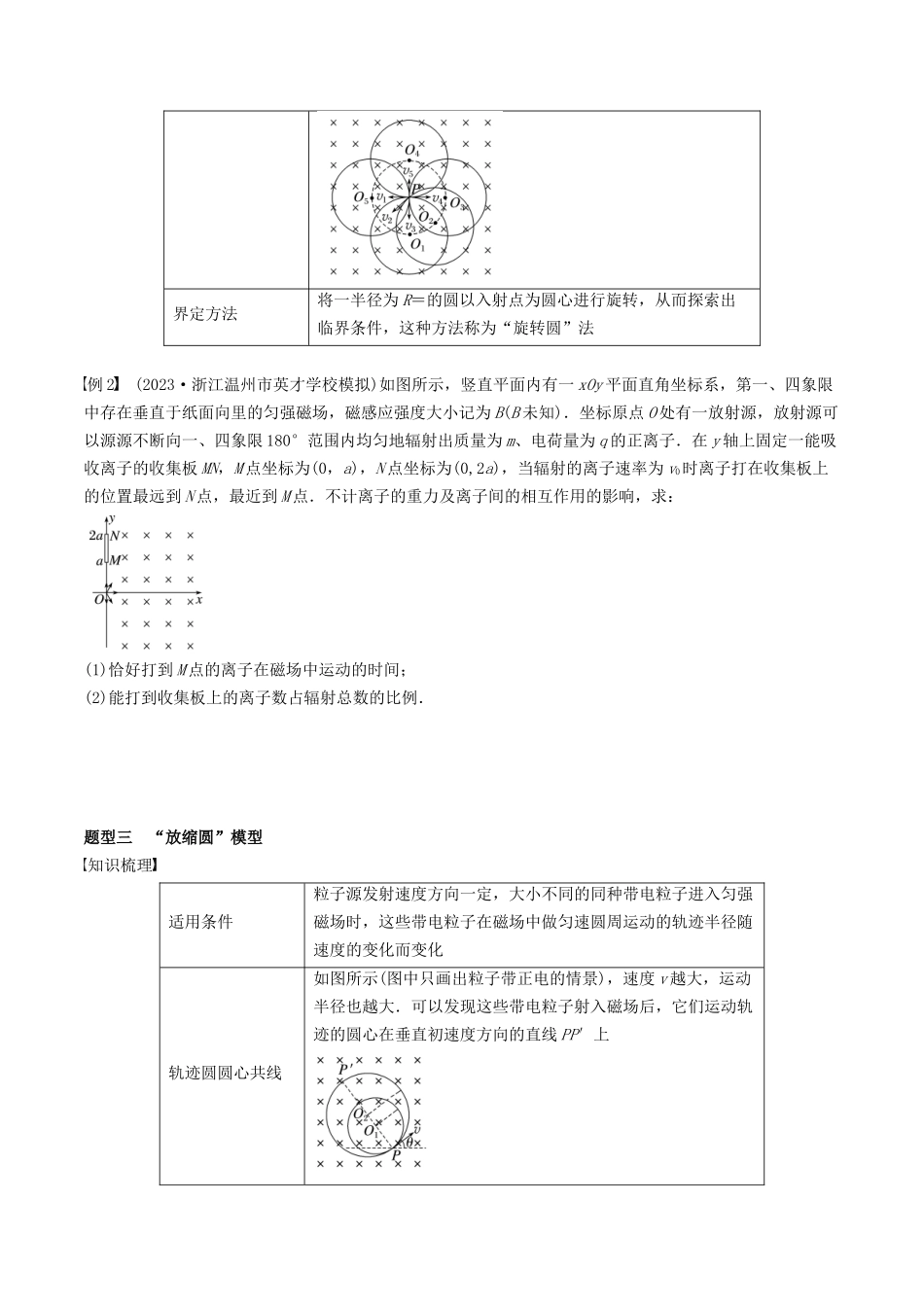 训练十八 动态圆-备战高考物理一轮复习专题复习与训练(原卷版).docx_第2页