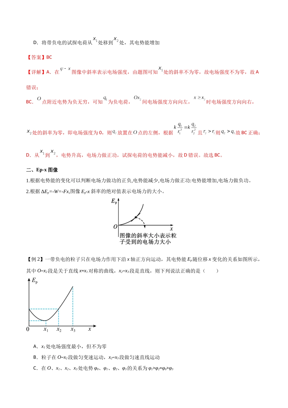 专题45 电场中的φ-x、Ep-x、E-x三类图像（解析版）.docx_第2页