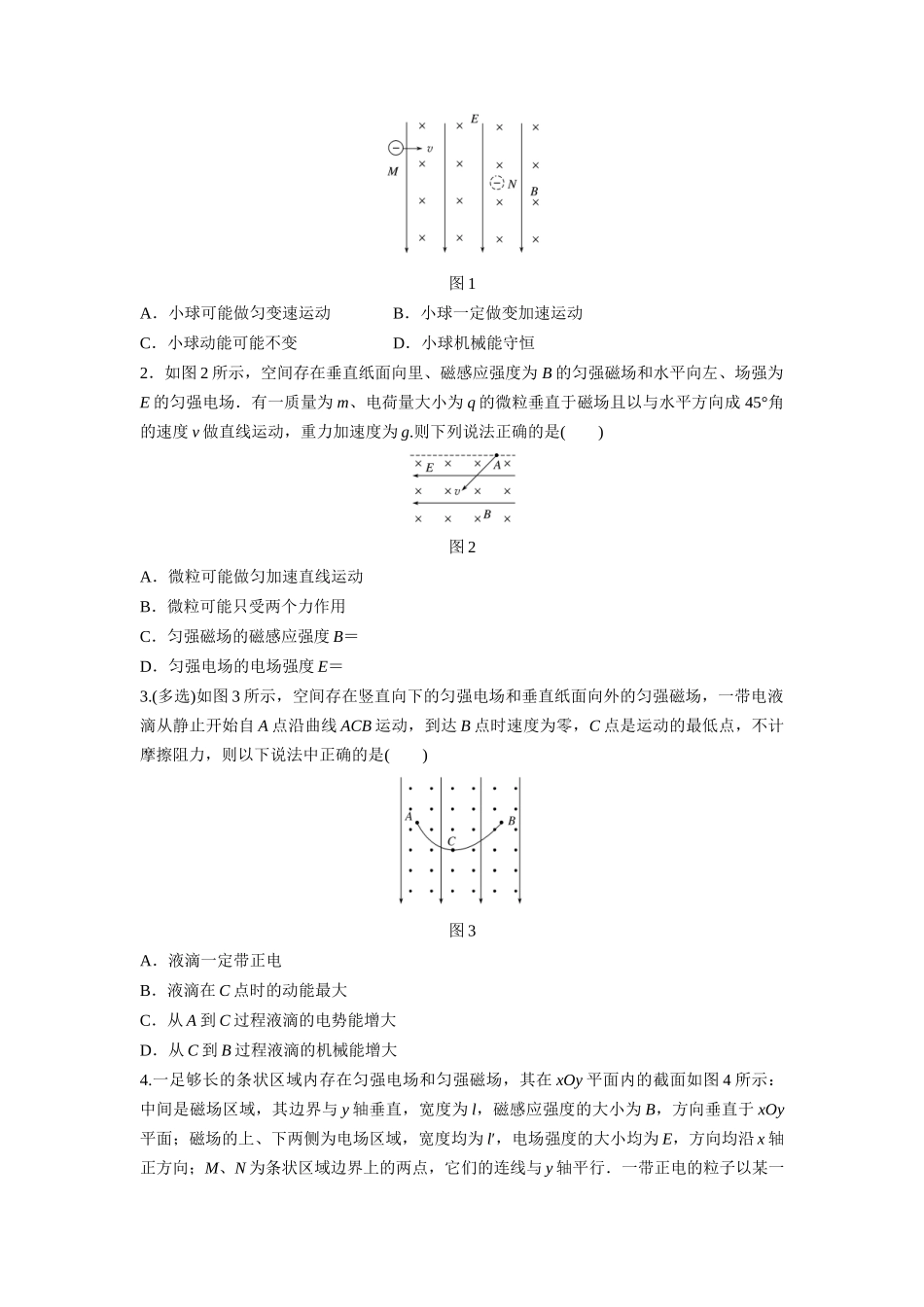 压轴题10 带电粒子在复合场中的运动(原卷版).docx_第3页