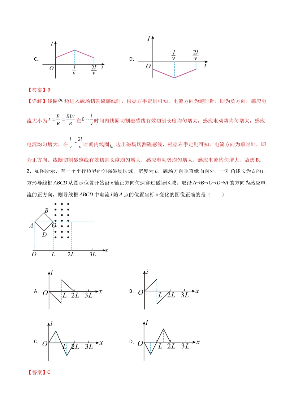 专题66 电磁感应现象中的图像问题(解析版).docx_第2页