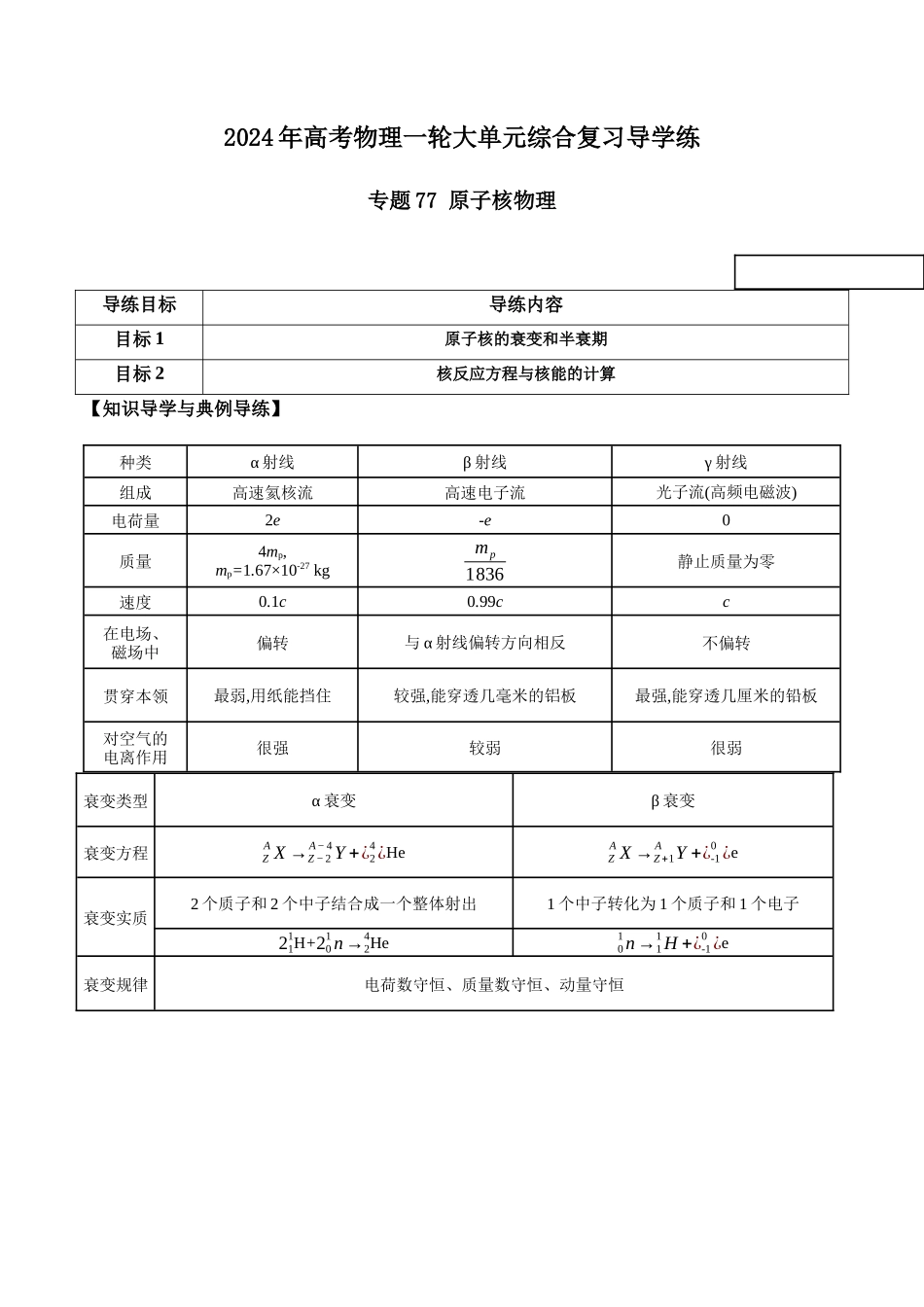 专题77 原子核物理(解析版).docx_第1页