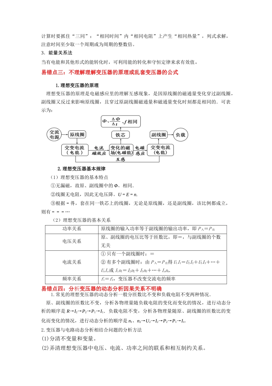 易错点13   交变电流.（4大陷阱）-备战2024年高考物理考试易错题备战（原卷版）docx.docx_第2页