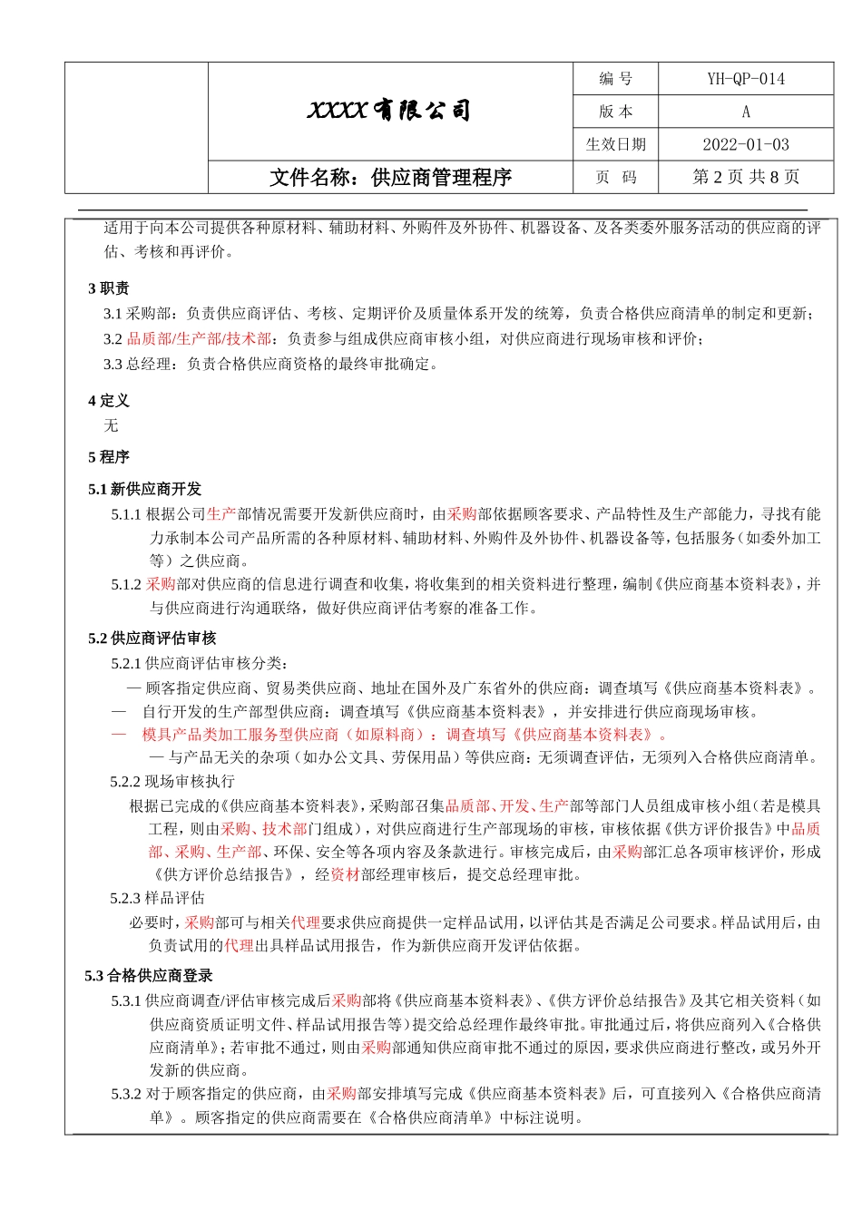 IATF16949供应商管理程序.doc_第2页