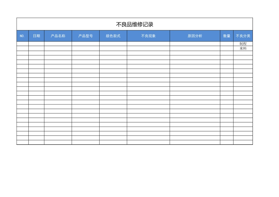 返修记录表.xlsx_第1页