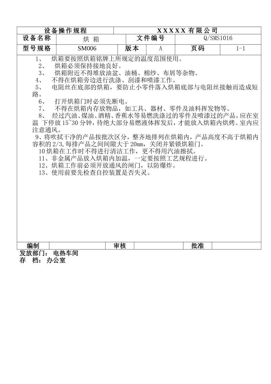 烘箱设备操作规程.doc_第1页