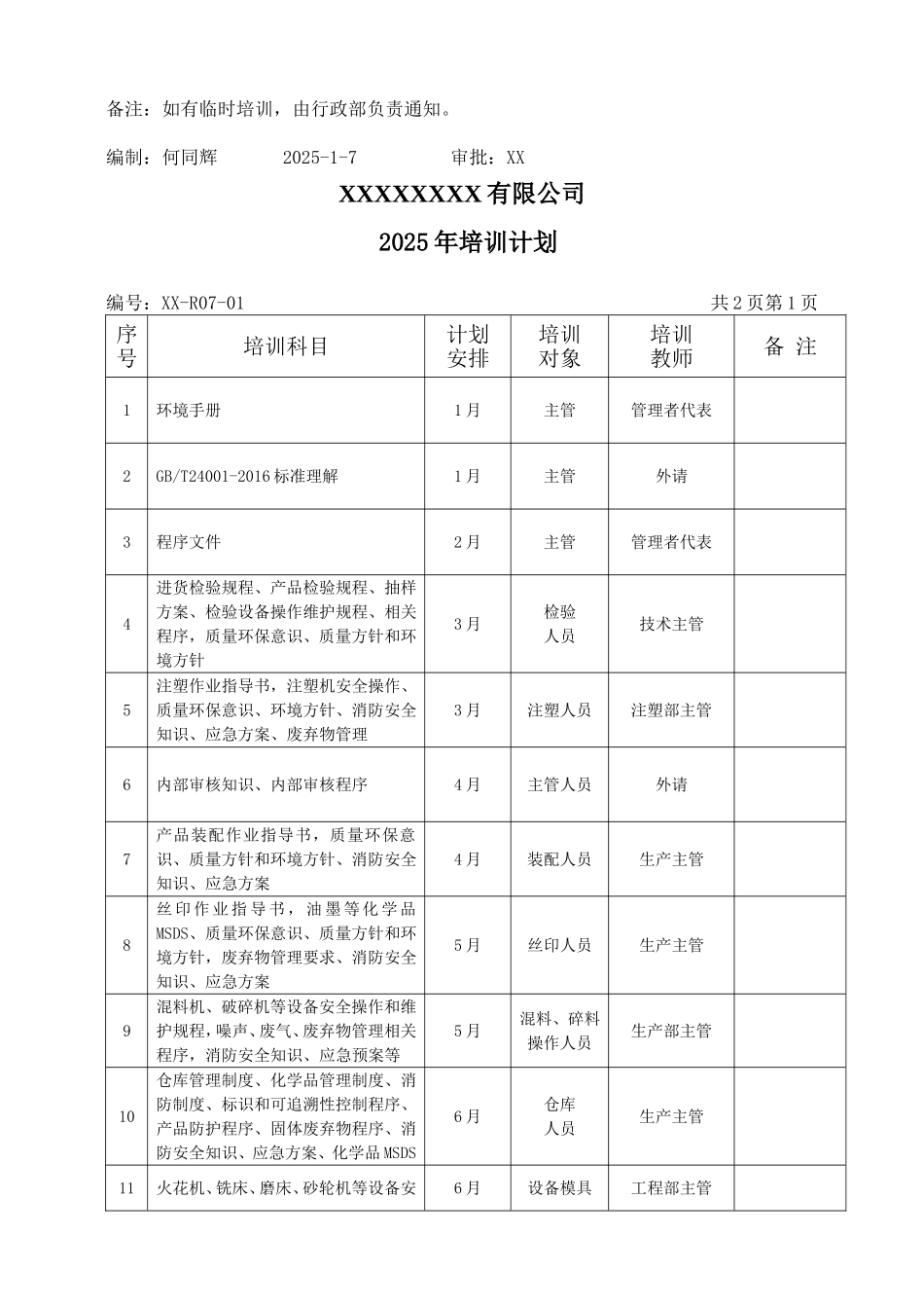 培训计划表格单.doc_第3页
