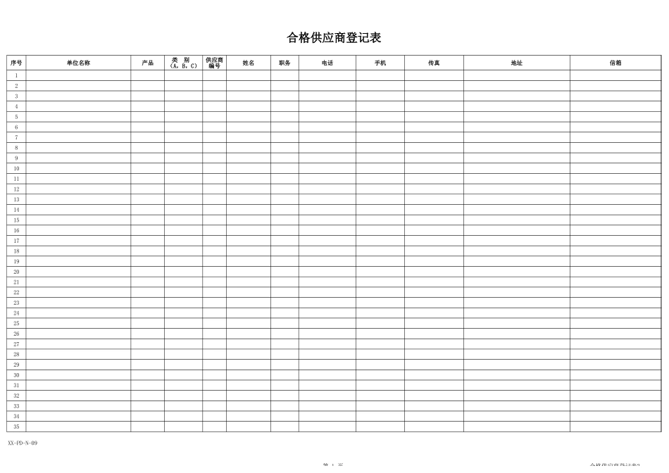 合格供应商登记表.xls_第1页