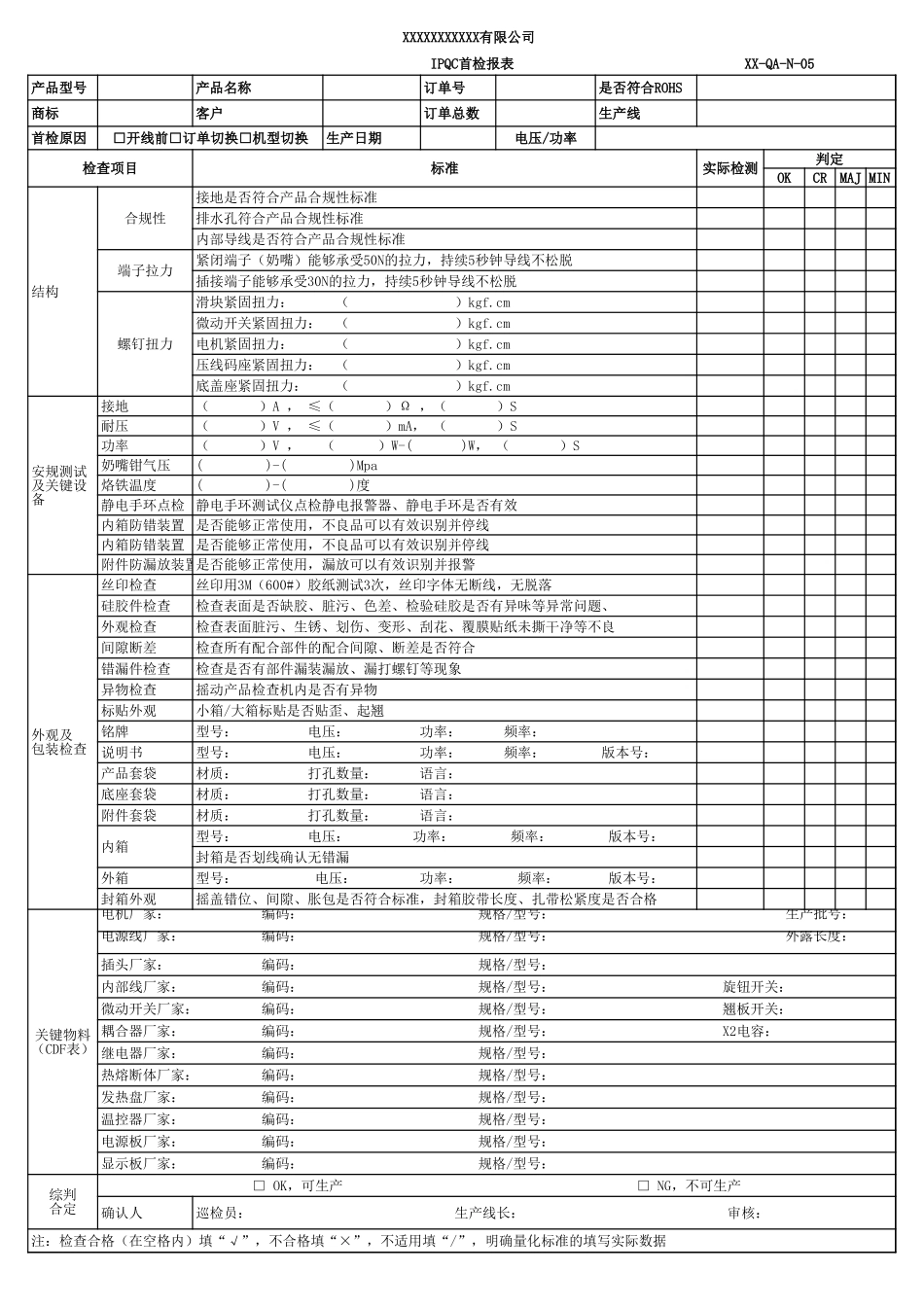 IPQC首检报表.xls_第1页