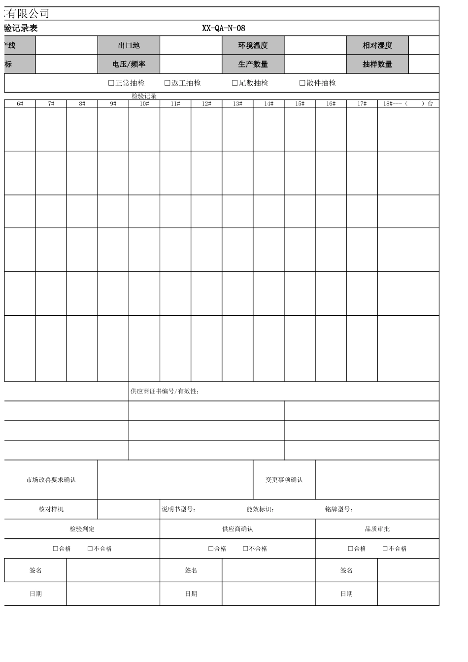 成品常规检验记录表.xls_第2页