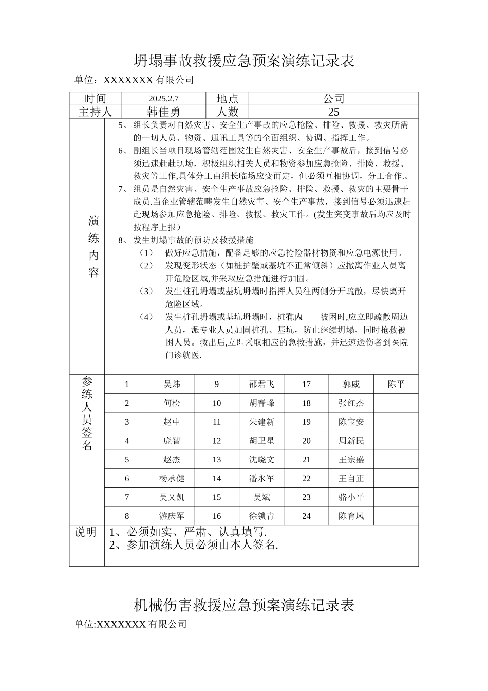 应急预案演练记录表.doc_第2页