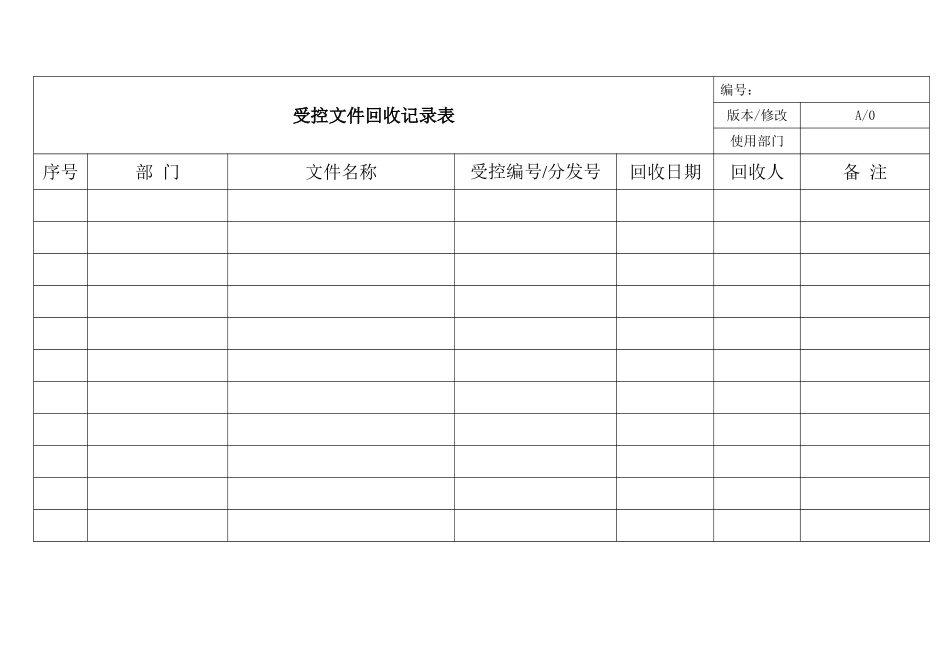 受控文件回收记录表.doc_第1页