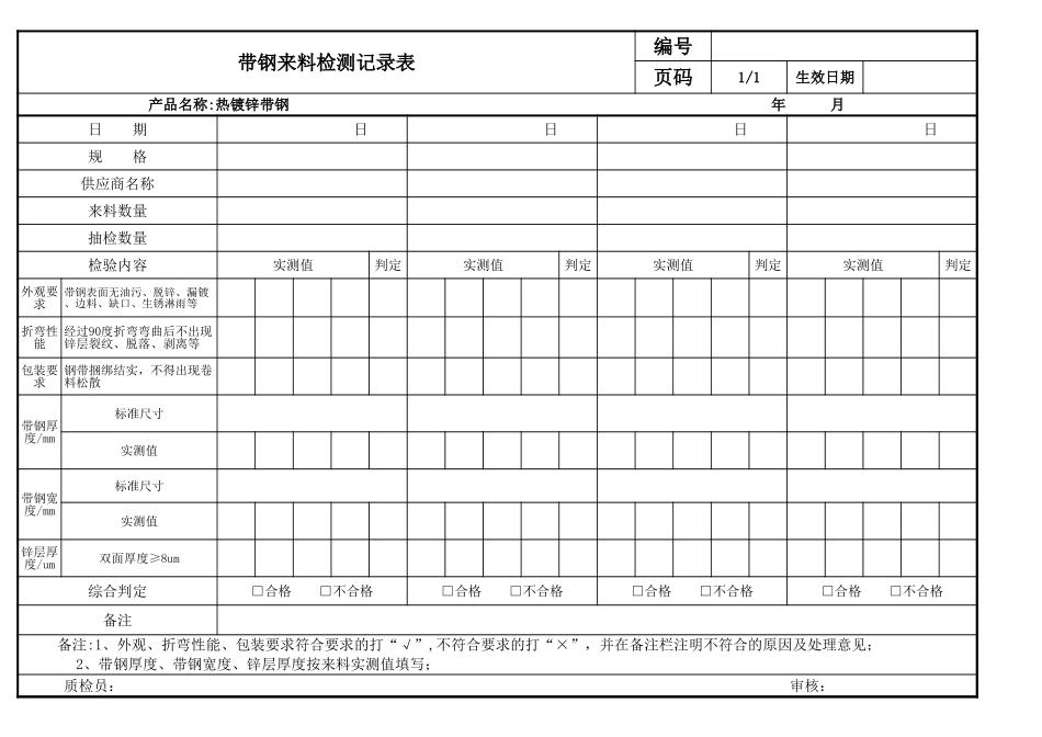 带钢来料检测记录表 (2).xls_第1页