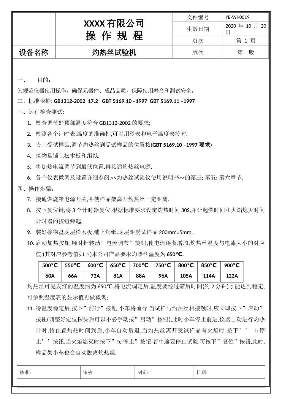 灼热丝试验机操作规程.docx_第1页