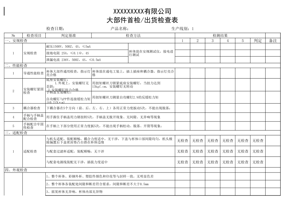 首检出货检查表.xls_第1页