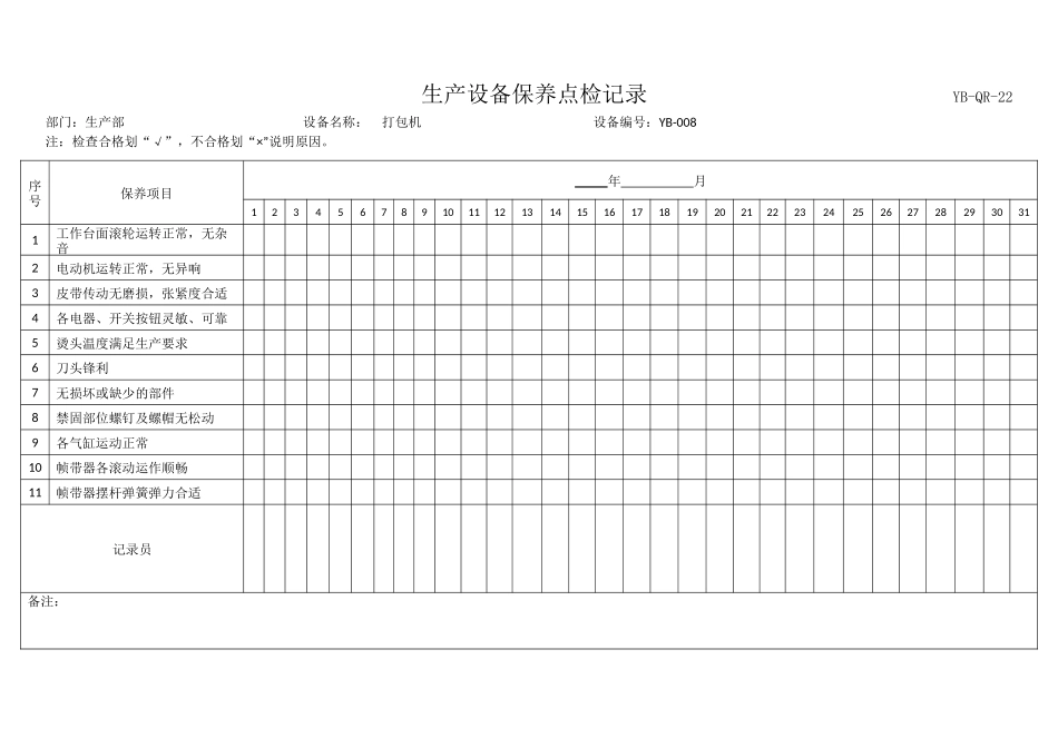 打包机保养.docx_第1页