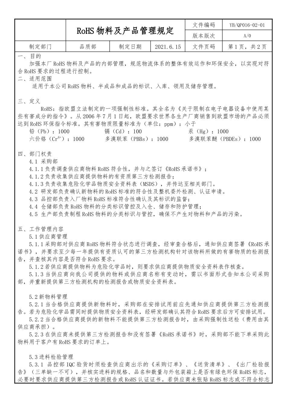 RoHS物料及产品管理规定.docx_第3页