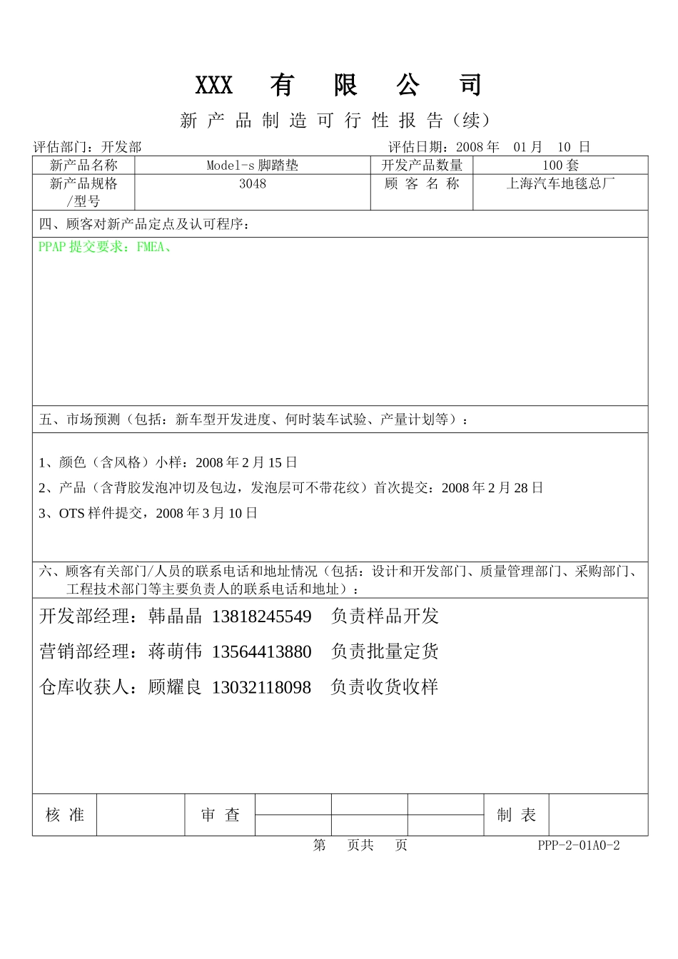 APQP整套记录.doc_第2页