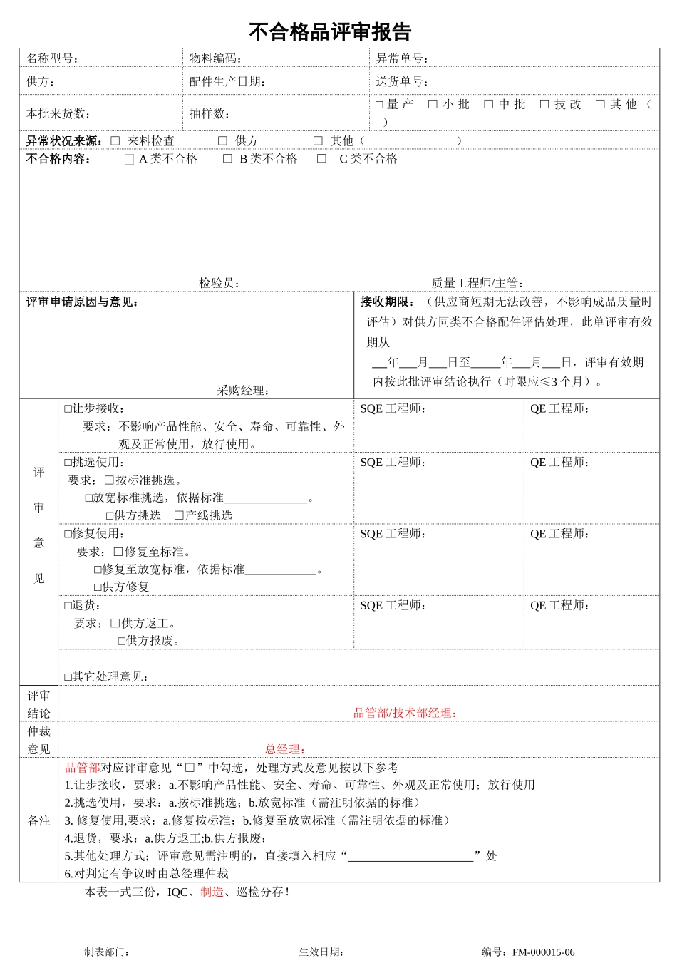 不合格品评审报告.docx_第1页