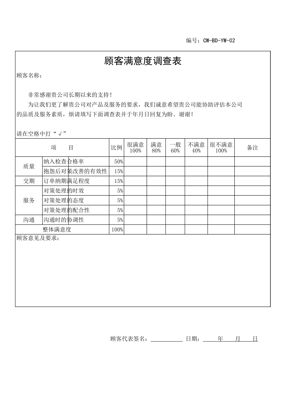 顾客满意度调查表.xls_第1页