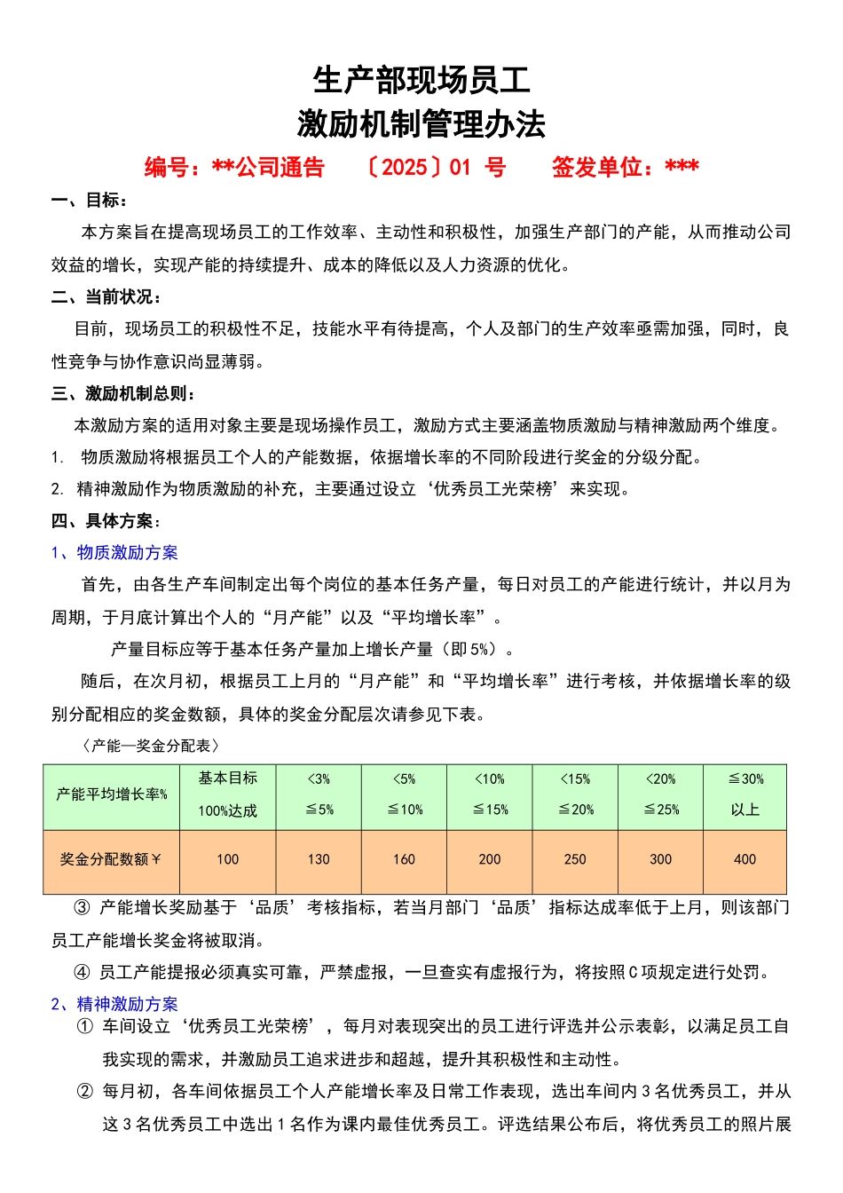 激励机制管理办法.docx_第1页