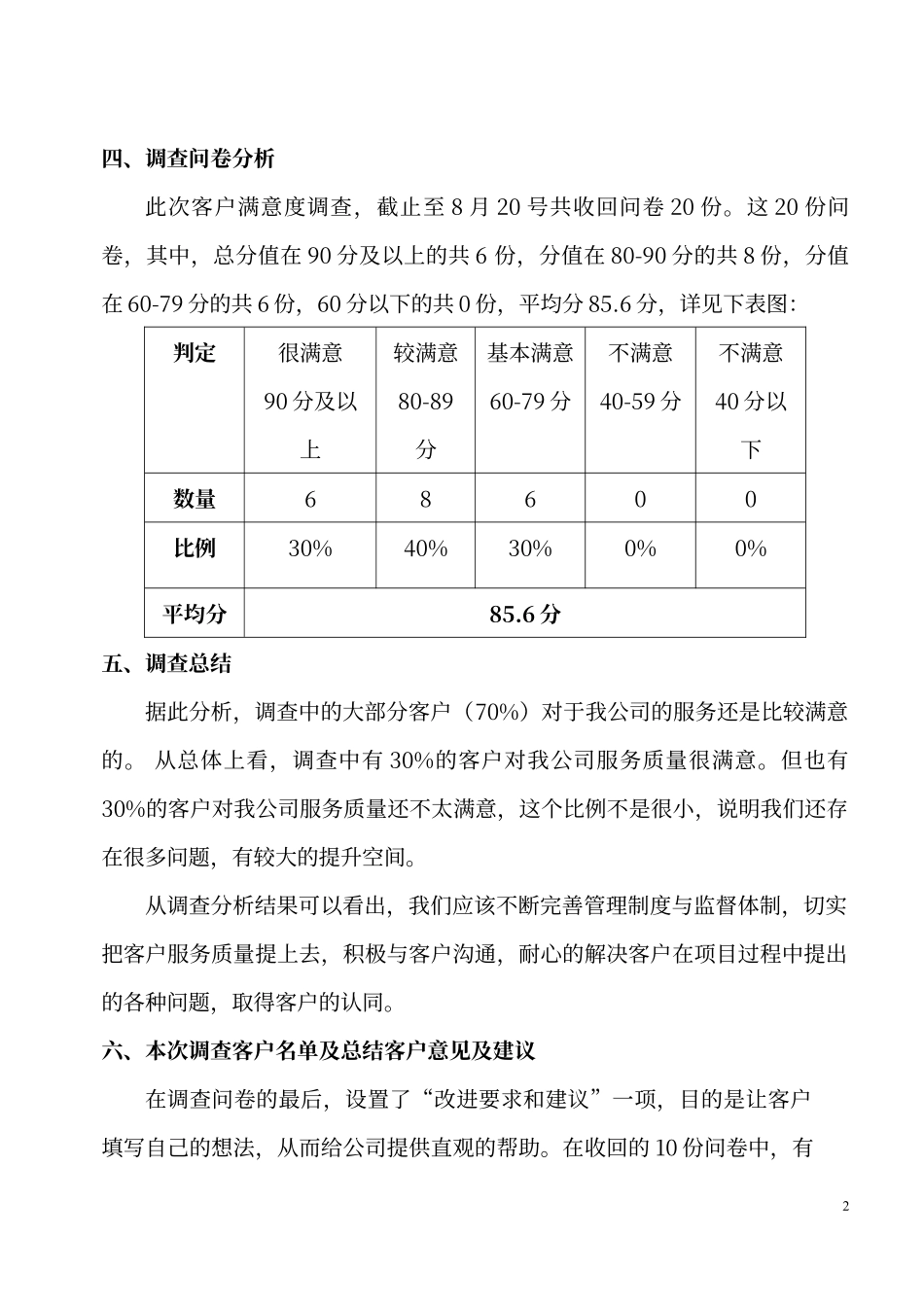 客户满意度调查总结报告.docx_第2页