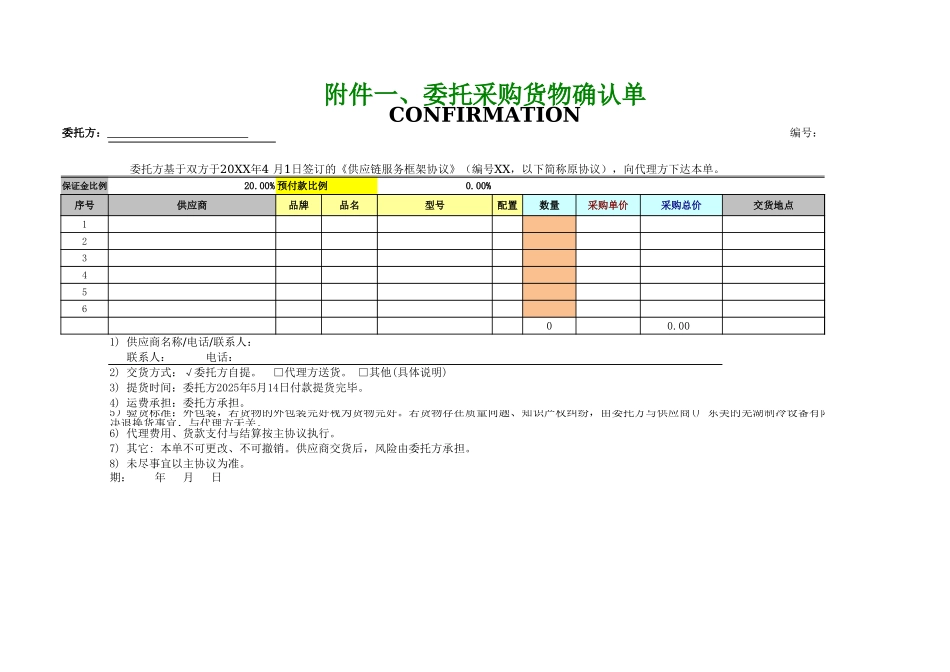 委托采购货物确认单.xlsx_第1页