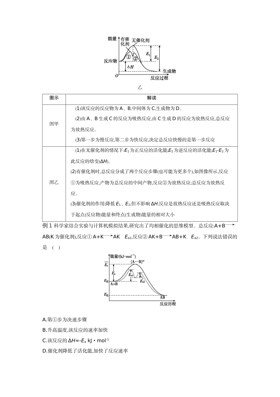 02发展素养(十二)变化观念——化学反应速率与反应历程【正文】听课手册.docx_第2页
