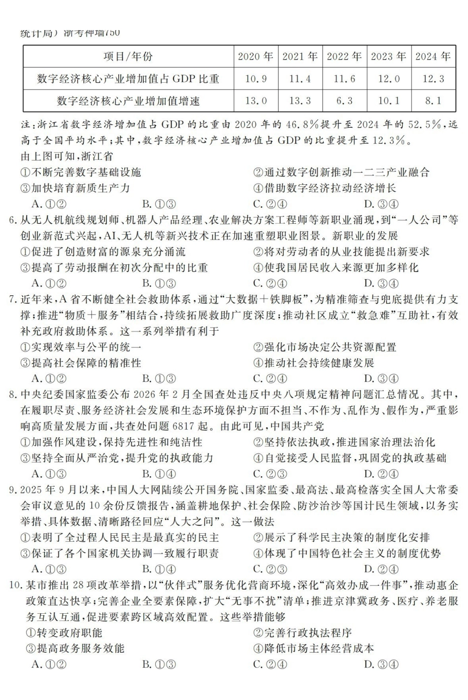 强基联盟2026年高三5月题库政治.pdf_第2页