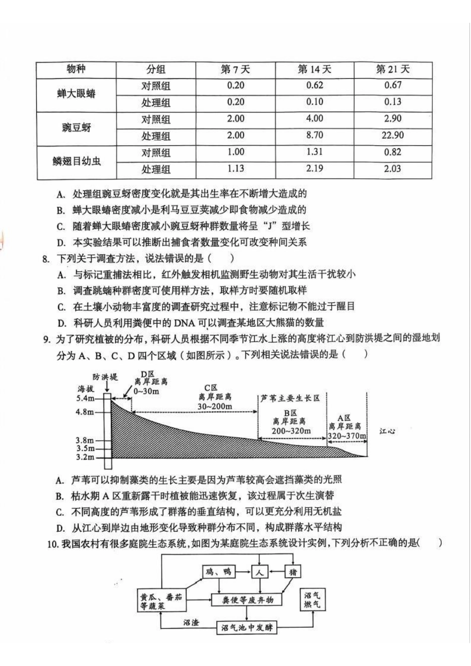 生物-安徽A10联盟2022级高二下学期6月调研考试_副本.pdf_第3页