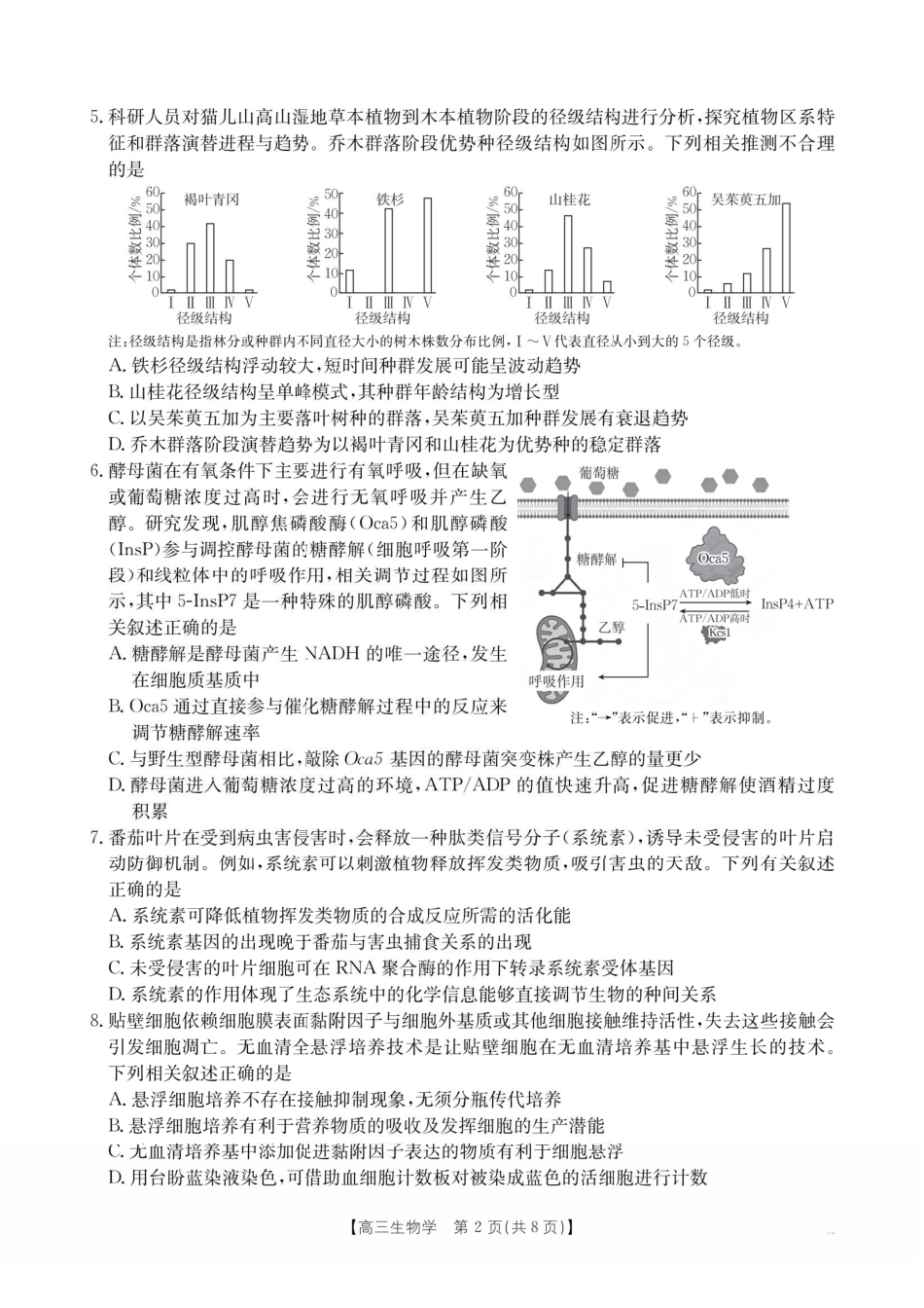 生物江西金太阳教育部分学校2026年高三年级4月测试卷(4.27-4.28)(1).pdf_第2页