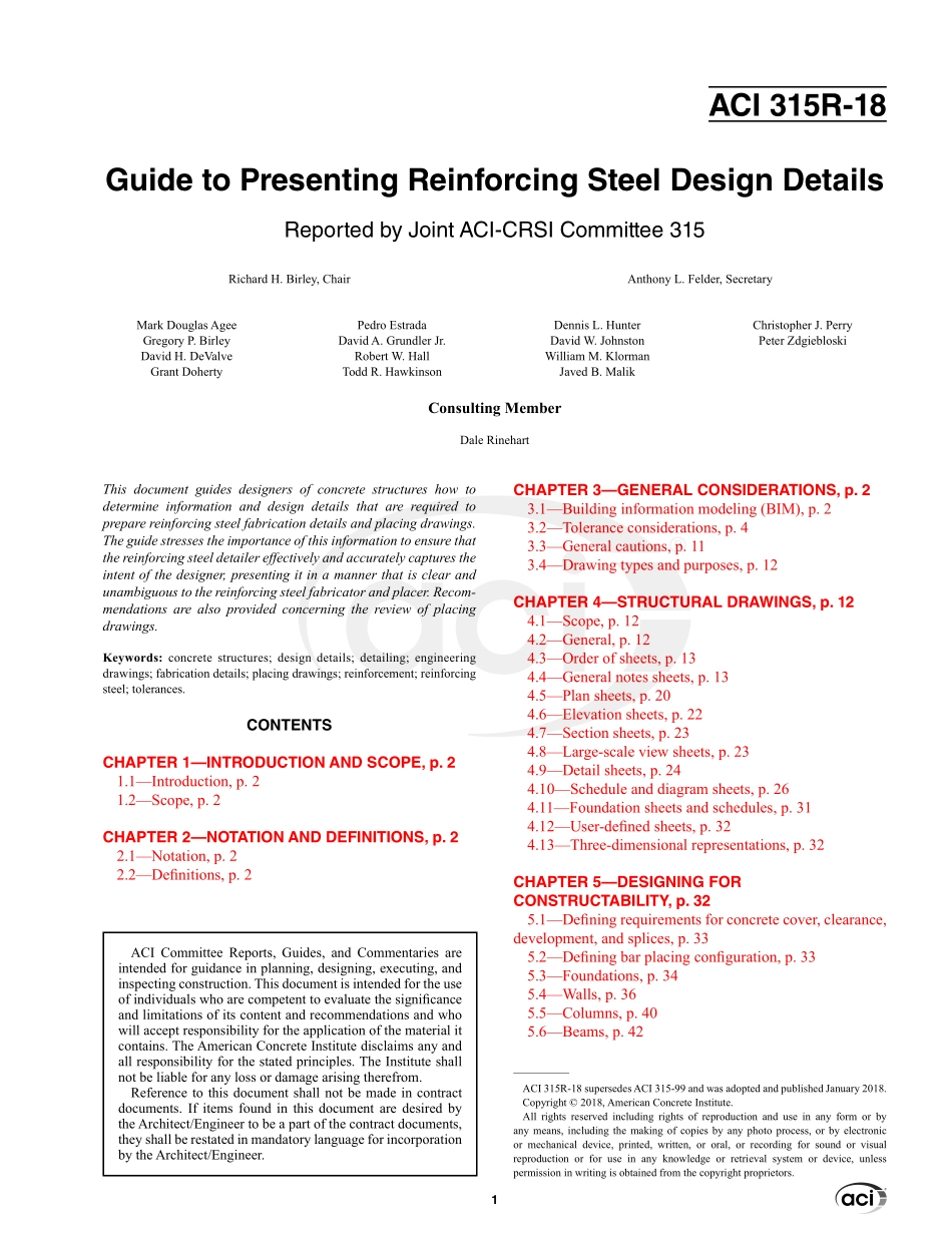 ACI-315R-18 Guide to Presenting Reinforcing Steel Design Details.pdf_第3页