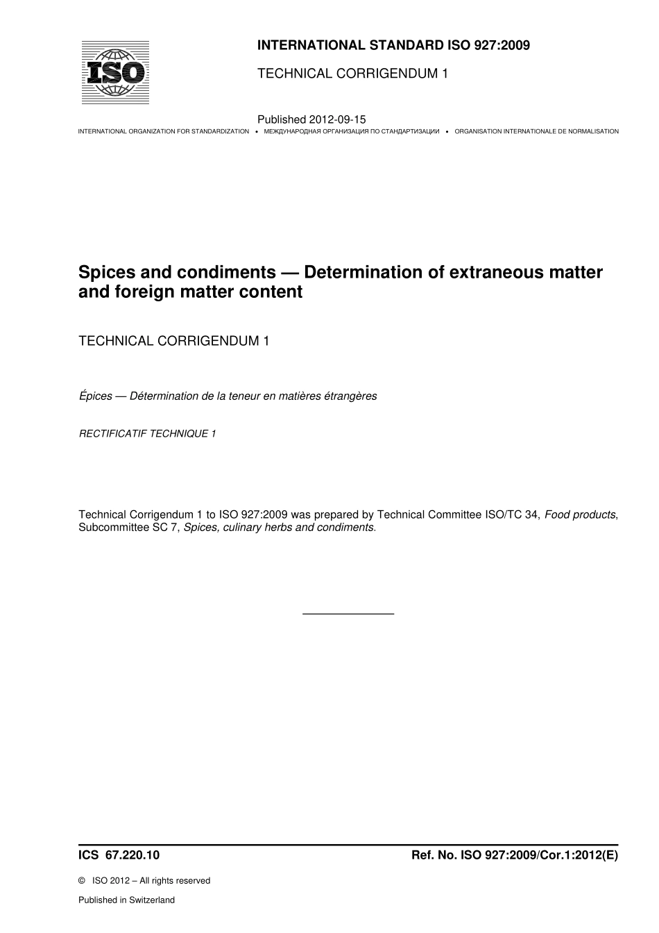 ISO 00927-2009 cor1-2012.pdf_第1页