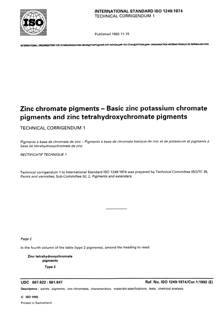 ISO 01249-1974 cor1-1992.pdf_第1页
