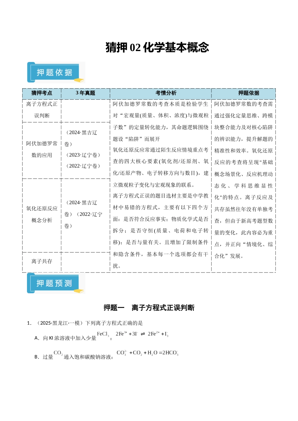 猜押02化学基本概念（教师版）.docx_第1页