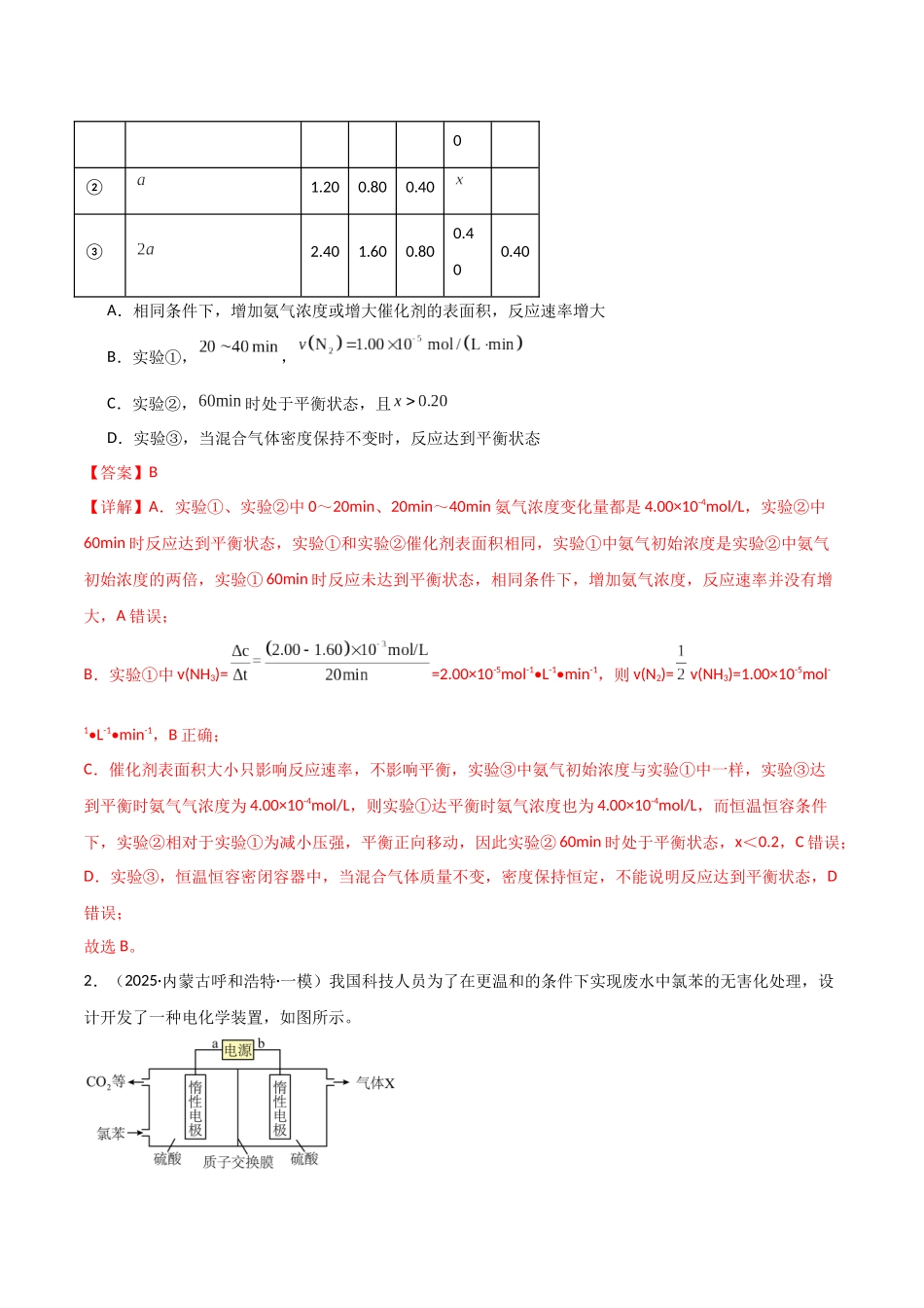猜押06化学反应历程、化学反应速率与平衡图像分析（教师版）.docx_第2页