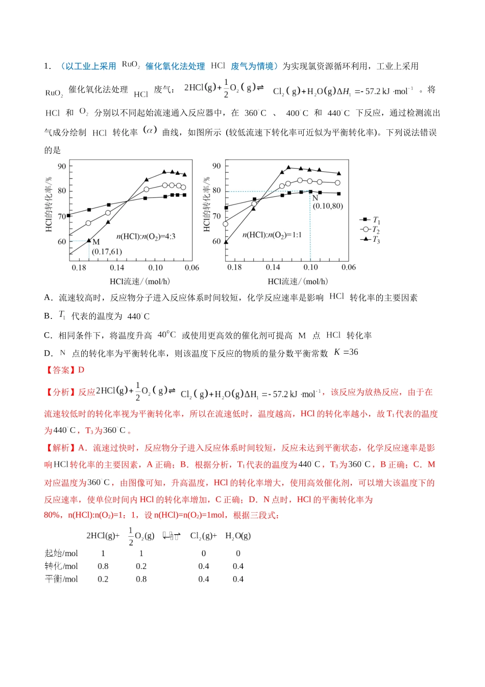 猜押08 化学反应速率与平衡图表分析（解析版）.docx_第2页