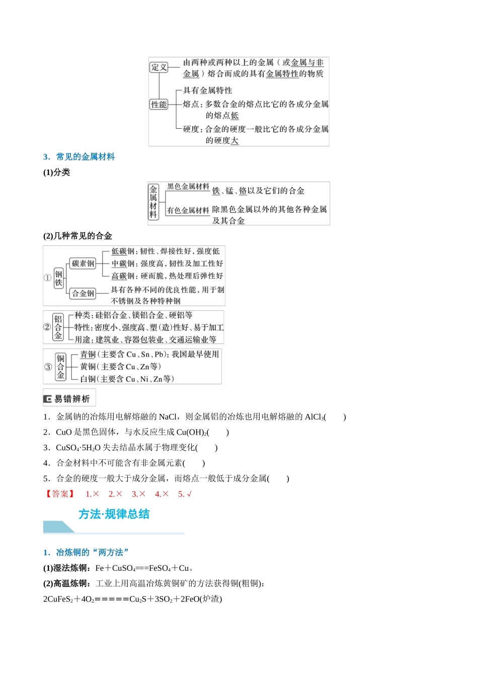 （重点·方法·点拨）第14讲 金属材料和金属的冶炼- （教师版）.docx_第2页