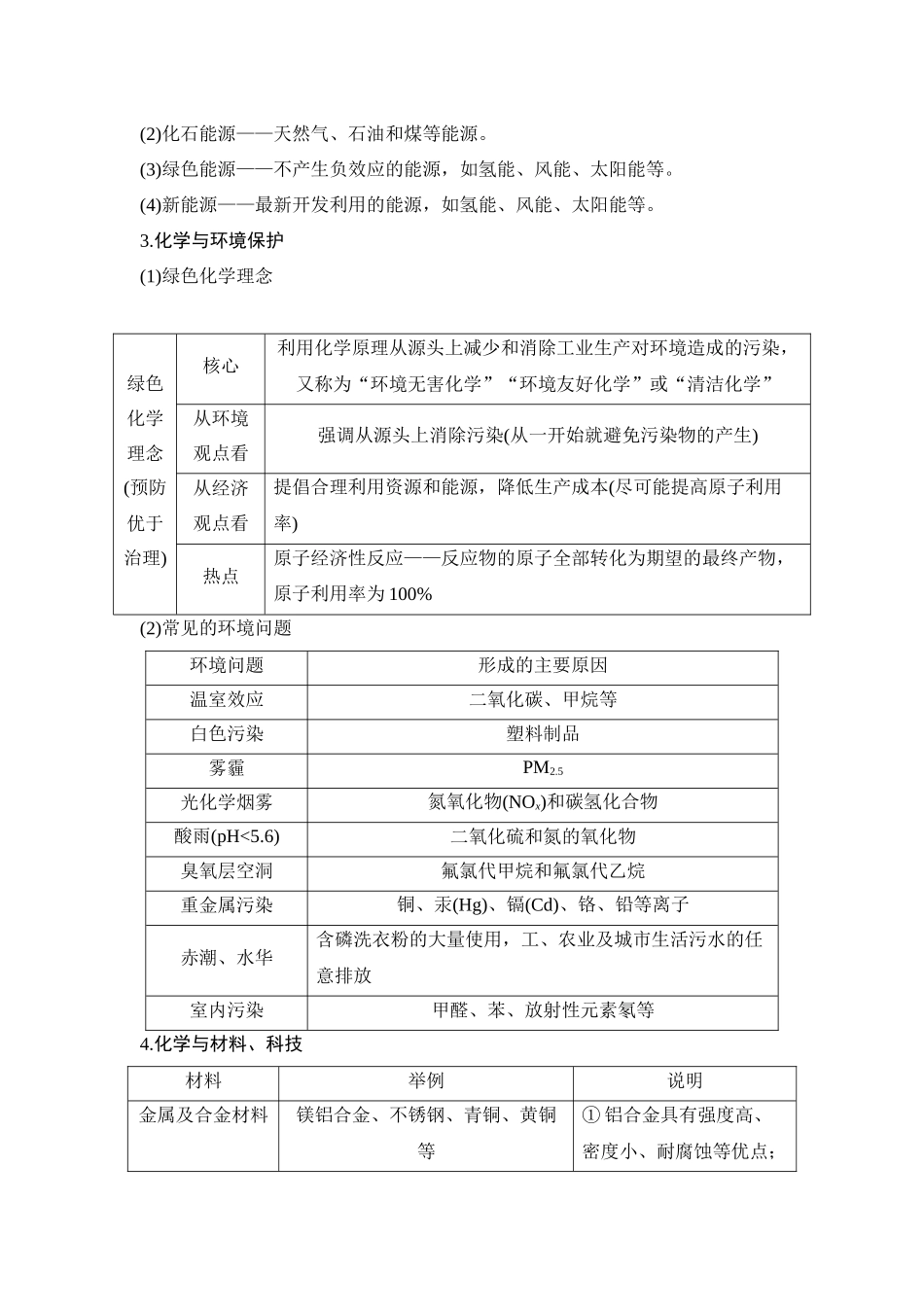 大单元二 专题一 化学与STSE、传统文化（学生版）.docx_第3页