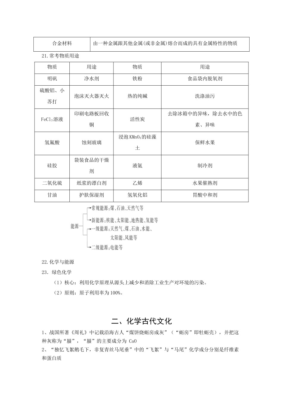 高三化学二轮复习  化学与STSE、古代文化  讲义.docx_第3页