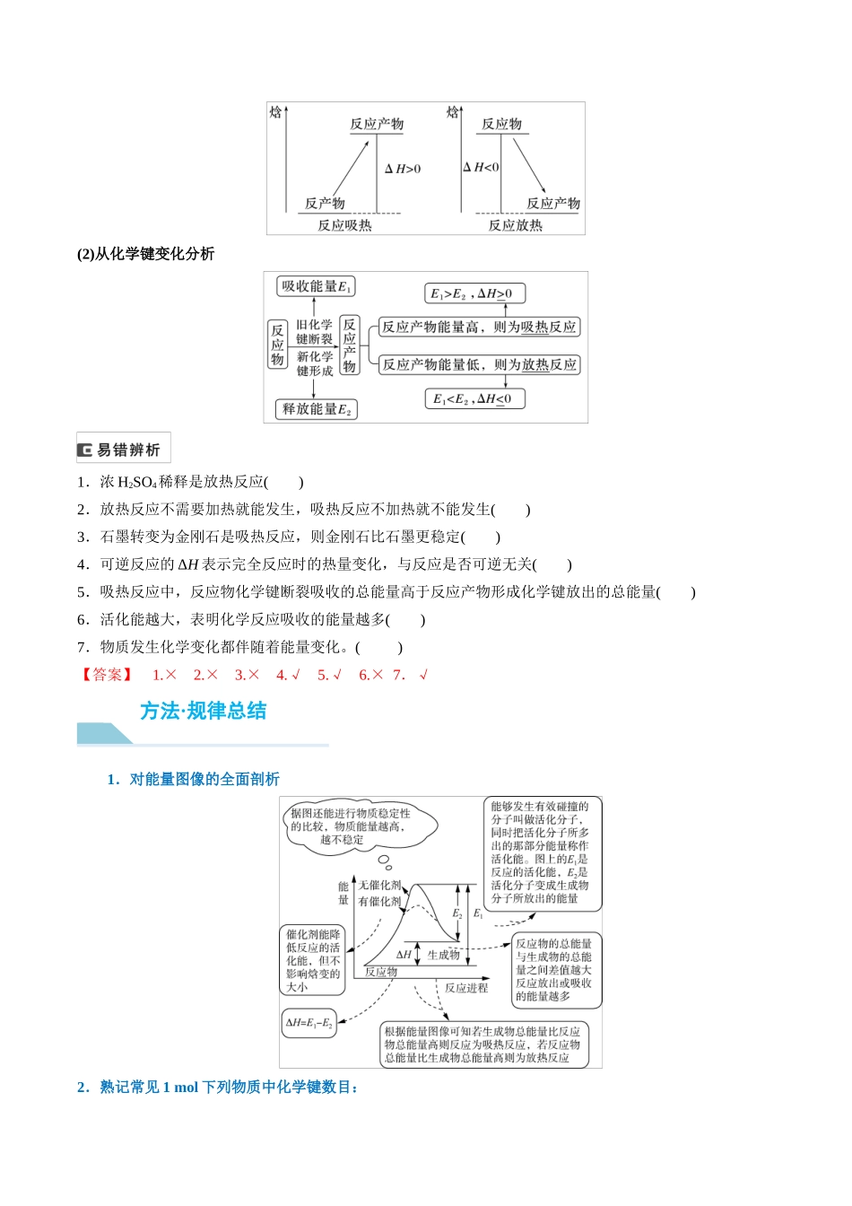 （重点·方法·点拨）第34讲 化学反应的热效应- （教师版）.docx_第3页