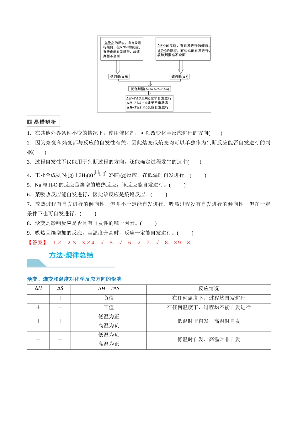（重点·方法·点拨）第40讲 化学反应的方向和限度- （教师版）.docx_第2页