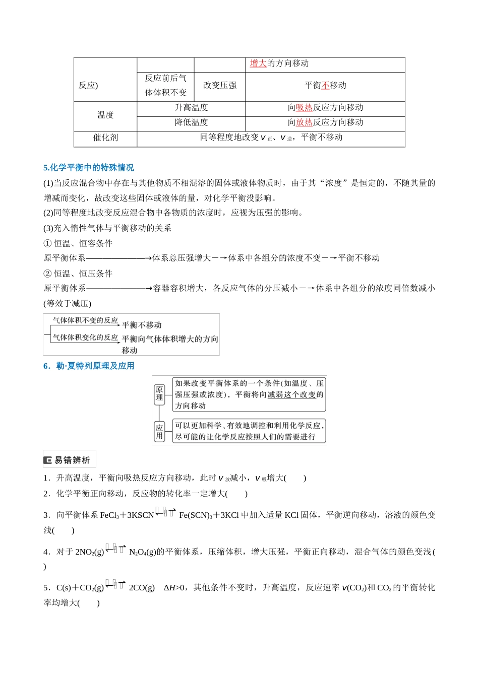 (重点·方法·点拨)第42讲 反应条件对化学平衡移动的影响- (教师版).docx_第2页