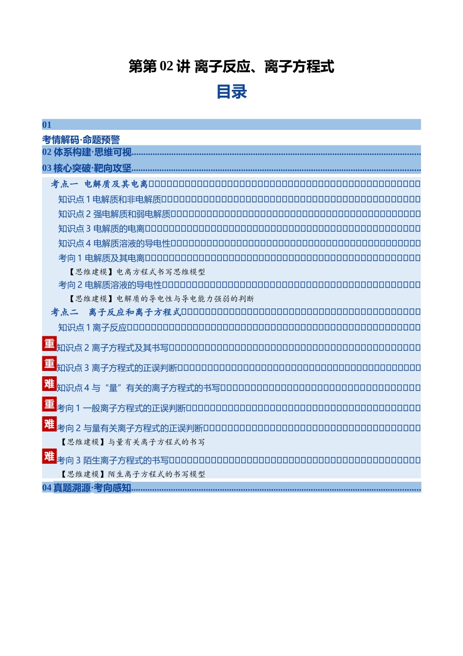 第02讲 离子反应、离子方程式（复习讲义）（黑吉辽蒙专用）（教师版）.docx_第1页